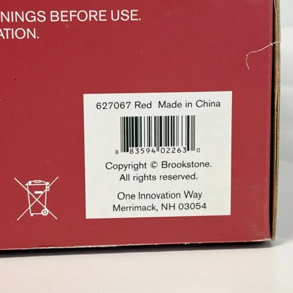 Brookstone u-Control Silver Bullet RC Helicopter 627067 New Sealed Red